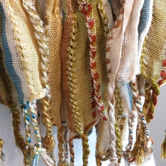 Festive boho multi scarf EUC - Picture 3 of 5